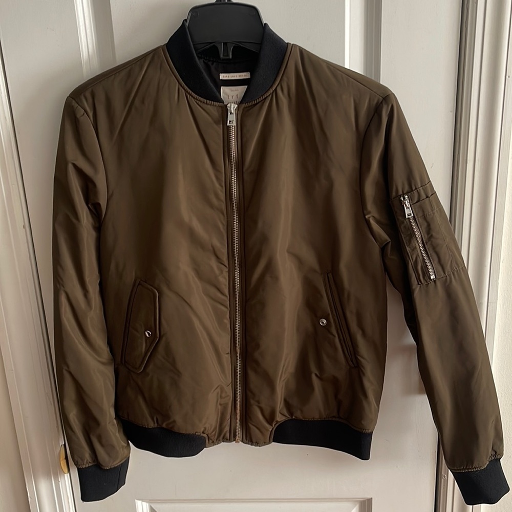 Zara Brown Bomber Jacket